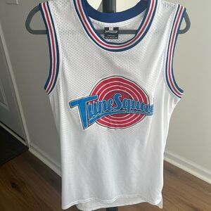 Men’s Space Jam Basketball Jersey Set - White and Blue